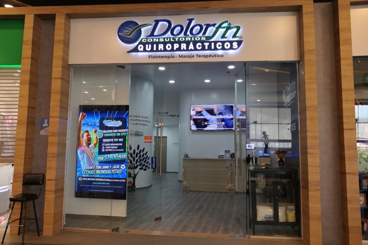 Fachada de Dolorfin Oceanía en Venustiano Carranza, CDMX – Quiropráctica y Fisioterapia profesional